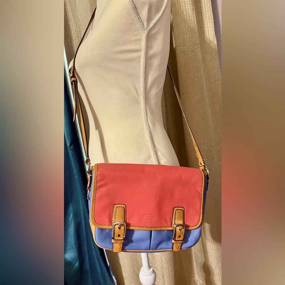 Women's Coach Reserve  Colorblock Crossbody Bag magnetic closure excellent shape